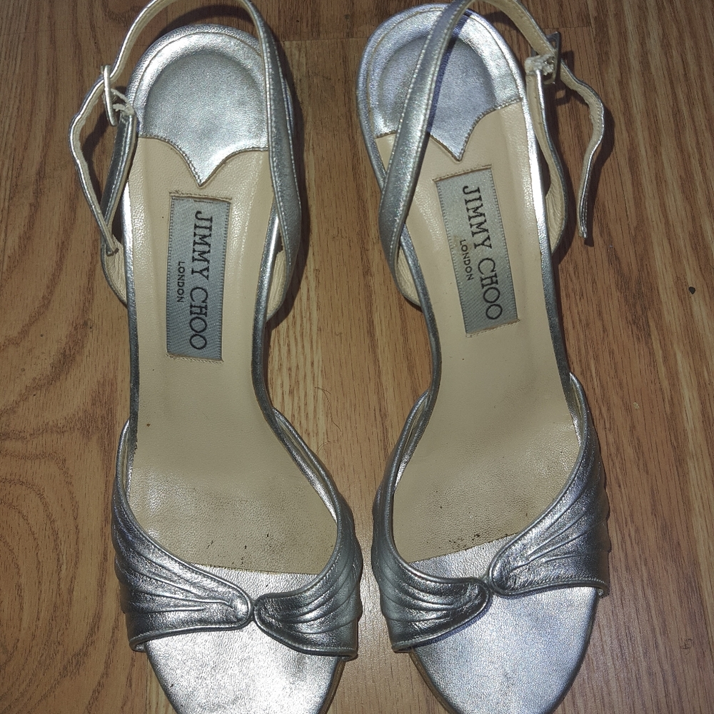 Jimmy Choo Silver Sandals